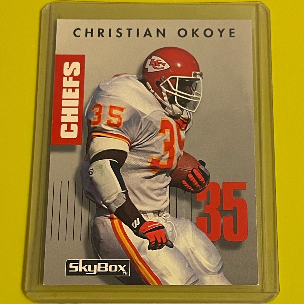 Christian Okoye #035 1992 Skybox Primetime Football Trading Card